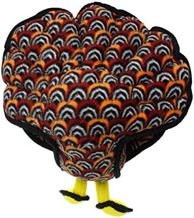 TUFFY® : 2 Pack Turkey Dog Toy: Ultra Durable Plush Toy with Multiple Layers & Reinforced Seams, Washable and Floats, Original Construction