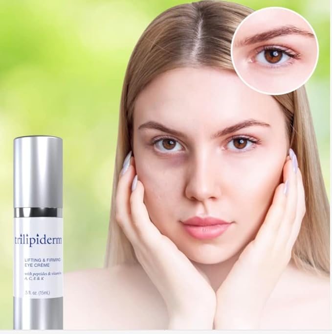 Trilipiderm Natural Lifting & Firming Eye Creme Hydrating, Healthy Eye Treatment for Fine Lines