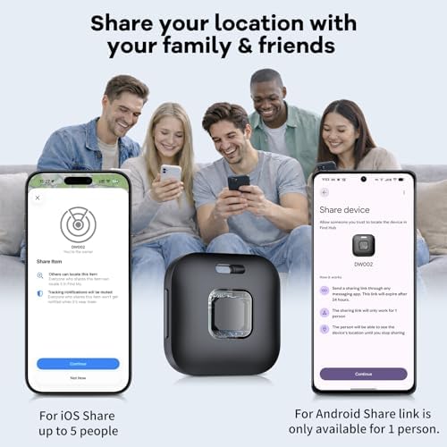Hoxe Air Tracker Tags-3 Pack for iOS & Android, Smart Tag for Key, Bag, Pet | Dual System Luggage Tracker Compatible with Apple Find My & Google Find Hub App, Bluetooth Key Finder Replaceable Battery