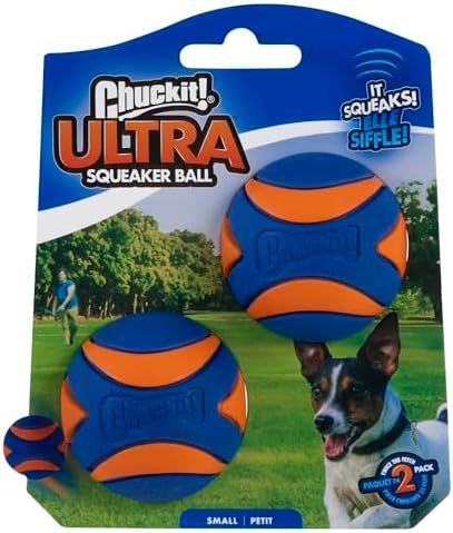 Chuckit! Ultra Squeaker Ball Dog Toy, Small, 2in, 2 Pack