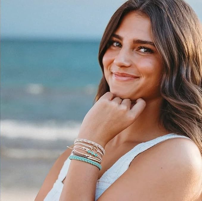 K'lani Reflect Bracelets for Women – Elastic Bracelets and Boho Hair Ties – Cute Hair Ties for Women and Hair Tie Accessories – Stylish Bracelets Boho Style for Hair and Wrist – Set of 5 (Small)