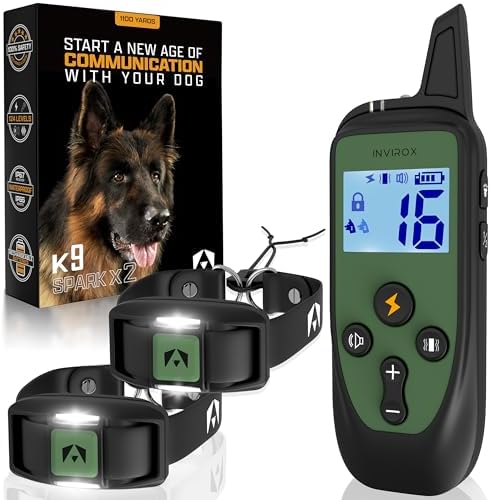 INVIROX Dog Training Collar with Remote, Shock Collar for Dogs 3300ft Range
