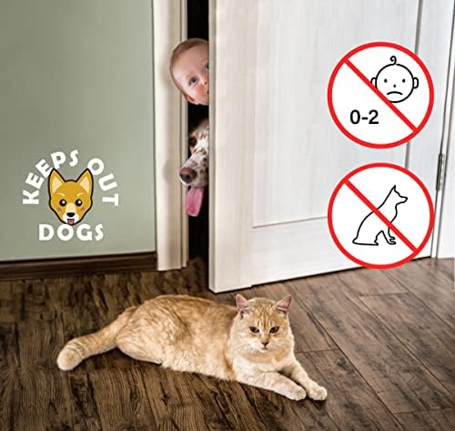 Elilier Cat Door Latch Holder, 8 Adjustable Sizes Flexible Cat Door Stopper | Keep Door Open 1.5" to 8", Let's Cats in and Keeps Dogs Out of Litter & Food, No Tool Required & No Wall Damage