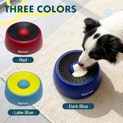 Rolling Slow Feeder Dog Bowls with Interactive Lick Ball