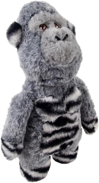 KONG Jungle Jamz Plush Dog Toys – Squeaky, Crinkly, and Rattling Durable Toys for Dogs – Safari Animal Collection (Gorilla)