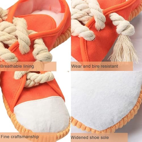 Dog Chew Toys,Creative Shoes Shape Squeaky Toy, Durable and Safe Dog Playing Toy Funny Shoes Sound Toy for Small and Medium Pets