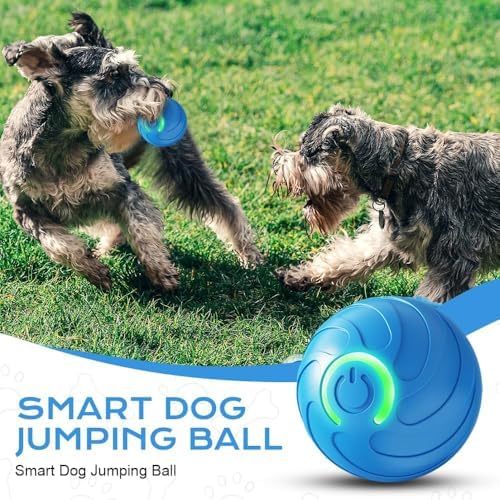 Vibrating Dog Toy – USB Rechargeable Interactive Shaky Toy for Small, Medium, Large Dogs – Automatic Moving with LED Light – Durable Bite-Resistant Pet Toy (Orange)