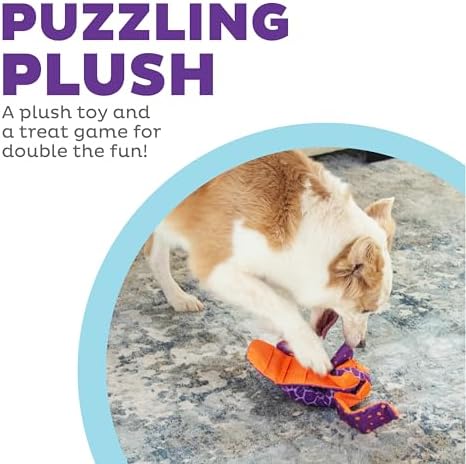 Outward Hound by Nina Ottosson Silly Legz Interactive Plush Dog Puzzle Dog Enrichment Toys, Plush, Floppy, Long, Giraffe, Purple