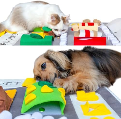 Vending Machine Snuffle Mat, Interactive Dog Enrichment Toy with 7 Treat-Dispensing Components