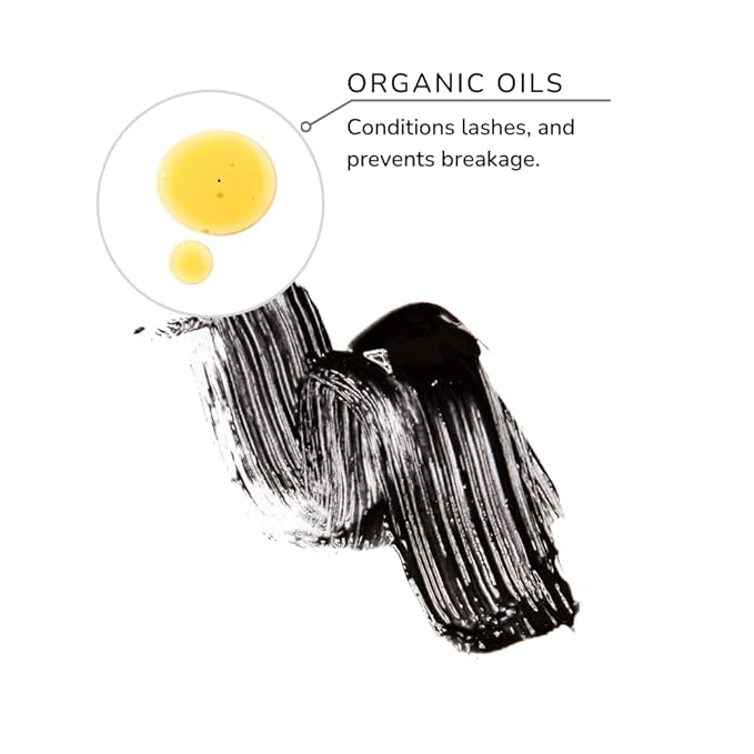 Emani Natural Healthy Lash Mascara, Volume and Length, Hypoallergenic for Sensitive Eyes, Clean Natural Ingredients, Smudge Proof & Volumizing, Midnight