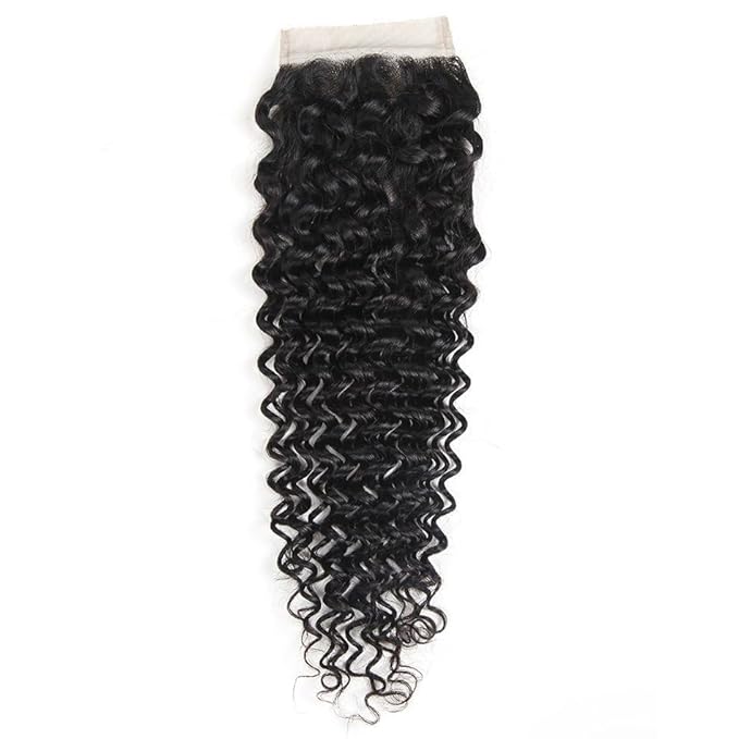 4x4 Skinlike HD Lace Closure 4x4 Human Hair Deep Wave Lace Closure 18inch Brazilian Virgin Real Human Hair Deep Wave Free Part Closure Pre Plucked Natural Hairline Nature Black