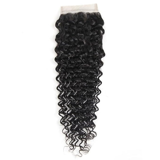 4x4 Skinlike HD Lace Closure 4x4 Human Hair Deep Wave Lace Closure 18inch Brazilian Virgin Real Human Hair Deep Wave Free Part Closure Pre Plucked Natural Hairline Nature Black
