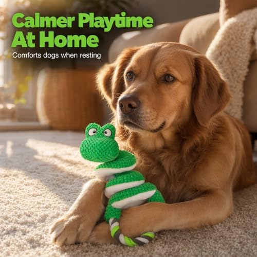 3 Pack Squeaky Dog Toys with Pull Rope Plush Tug Toys for Dogs, Colorful*L