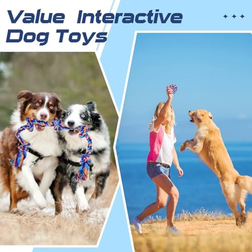 SHARLOVY Dog Chew Toys for Aggressive Chewers