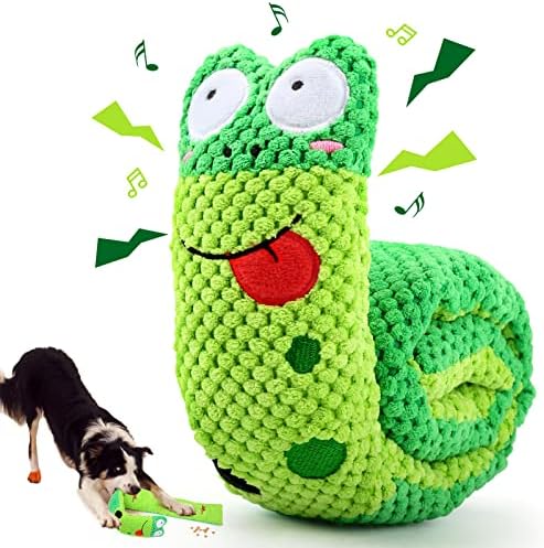 Letsmeet Squeaky Snuffle Dog Toy for Boredom Relief, Interactive Treat Puzzle Plush for Mental Stimulation & Foraging Training, Soft Chew Toy for Small Medium Dogs