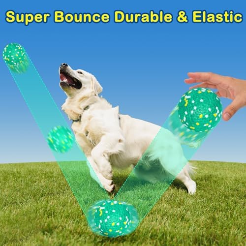 6 Pack Dog Balls Tennis Ball for Aggressive Chewers Indestructible Dog Toys