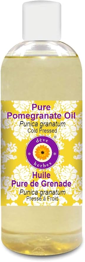 Deve Herbes Pure Pomegranate Oil (Punica granatum) Cold Pressed 200ml (6.76 oz)