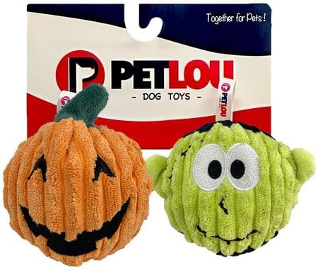 Pet Lou Pumpstein EZ Squeaky Ball, Set of 2, 4-inch Width