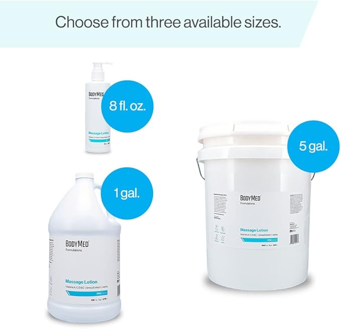 BodyMed Formulations Massage Lotion, 8 oz. – Fragrance-Free, All-Natural Lotion for Massage Therapy – Leaping Bunny Certified – with Arnica Extract & Jojoba – Non-Staining, & Paraben Free