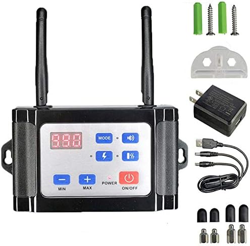 Wireless Dog Fence & Dog Training 2 in 1 System,Electric Wireless Fence Container for Dogs with Remote, Adjustable Range Control & Display Distance, Waterproof Reflective Stripe Collar for All Dogs,fo