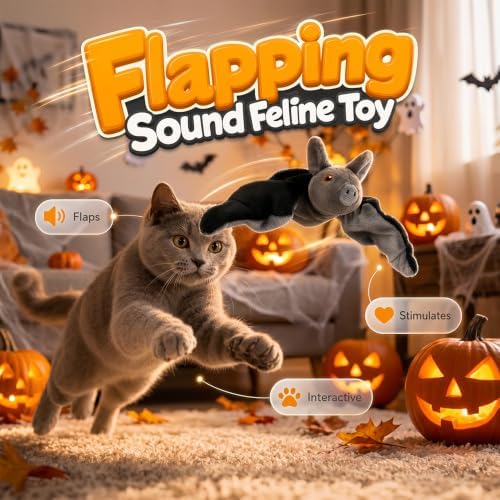 Flying Bat Toy for Dogs & Cats Flapping Wings Interactive Pet Toy (Mouse)