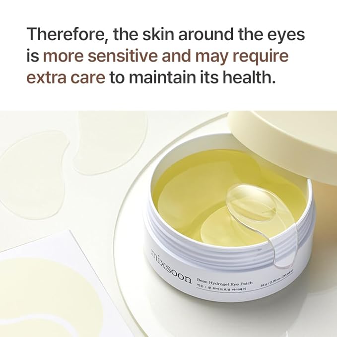 mixsoon Bean Hydrogel Eye Patch 84 g / 2.96 oz. (30 pairs) Korean Glass Skin Care Under Patch Hydrating Radiance Easy Patch fore Korean Glass SKin Care