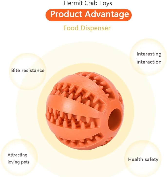 2 Pcs Hermit Crab Toys,Hermit Crab Treat Ball/Feeder Ball,Hermit Crab Wheel are Perfect Decorations and Accessories for Aquariums and Tanks