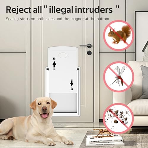 Large Dog Door for Exterior & Interior Doors with Steel Frame