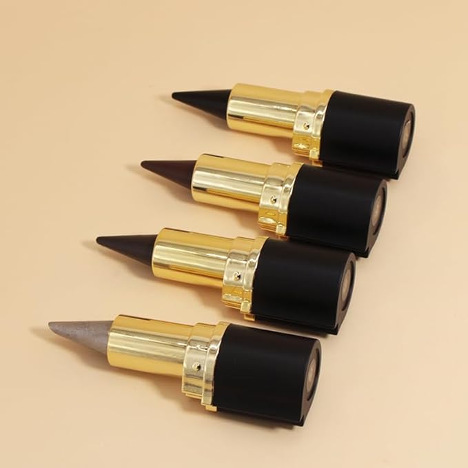 4Pcs Ultra-Pigmented Black Brown Silver Gray Eyeliner – delineador de ojos for Bold, Goth-Inspired Looks, Waterproof Long-Lasting & Intense Color for Dramatic and Smoky Eyes Halloween Makeup