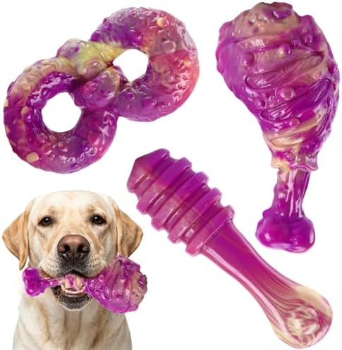 WinTour Dog Chew Toys for Aggressive Chewers, Tough Toys for 30-80lbs Dogs