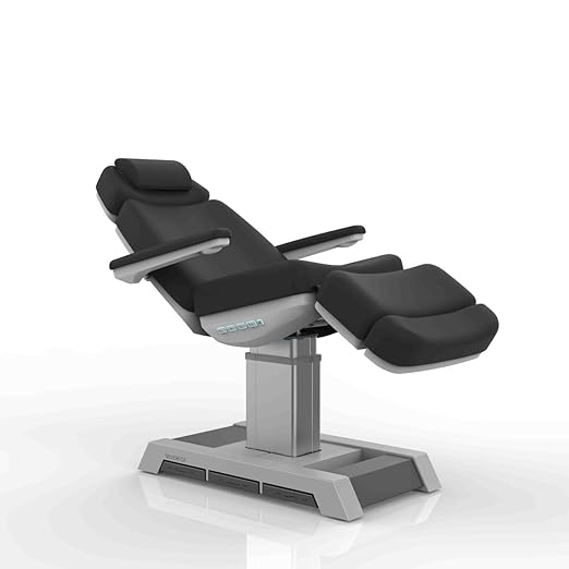 Massage Tools Spa Luxe Medical Exam Procedure Chair - Electric Hydraulic Adjustable w/ Trendelenburg Position - Exam Chair w/ 440 lbs Capacity, Equipment for Medical Practices - Black, Model 2218BN
