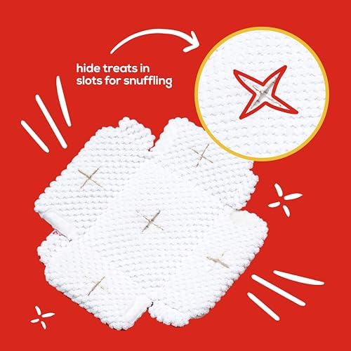 PAWTY Fried Chicken Interactive Dog Toy - Snuffle Nosework Puzzle with Squeaker - Pet Stress Relief Game - Nosework Hide Treat Food Puzzle - Medium Dog - Durable Cute Dog Gifts