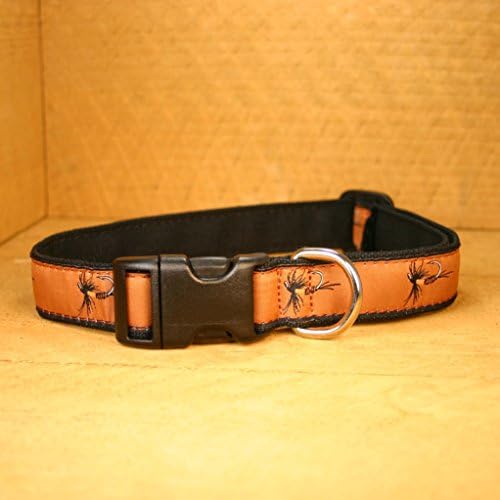 The Good Dog Company- Hemp Dog Collar Hunting and Fishing - Mallard and Fly … (X-Large (Fits 25"-30" Neck), Earth Fly)