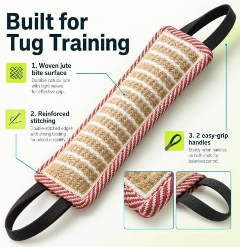 DGSL Dog Tug Toy Dog Bite Jute Pillow Pull Toy for Small and Medium Dogs