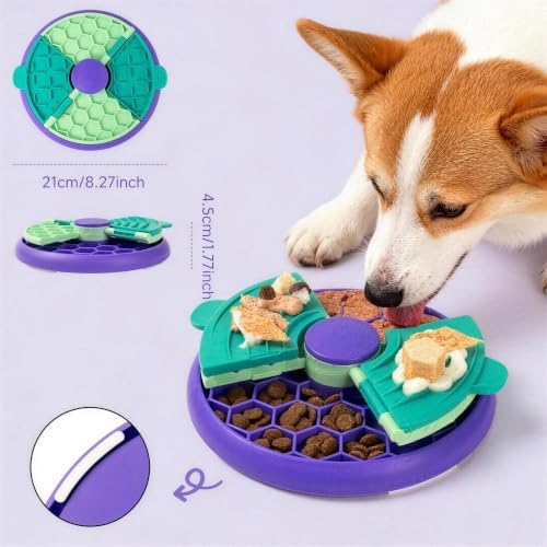3-in-1 Slow Feeder Dog Bowl, Interactive Puzzle Feeder & Lick Mat