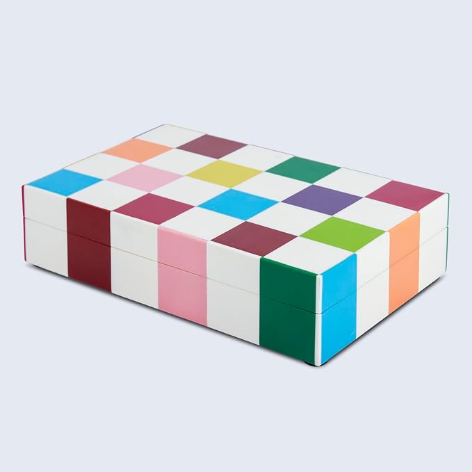 Handicrafts Home Decorative Keepsake Box 8x5 – Small Organizer Box with Lid, Boho Decorative Storage, Retro Memory Box, Unique Coffee Table Décor, Jewelry or Trinket Box, Modern Shelf Decorative Box