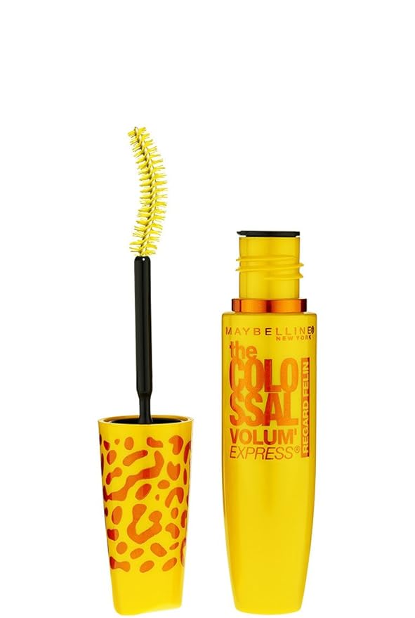 Maybelline New York Volum' Express The Colossal Cat Eyes Washable Mascara Makeup, Glam Black, 2 Count, Washable Glam Black