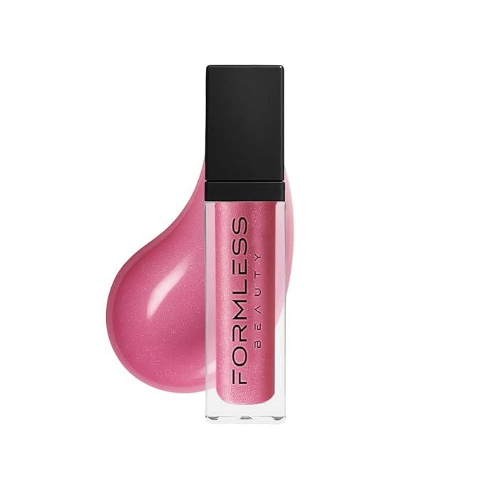 Formless Beauty by Jenny McCarthy – Manifest Lip Gloss (Plum-Mauve Glitter) – Clean, Hydrating, Non-Toxic, Vegan Shine