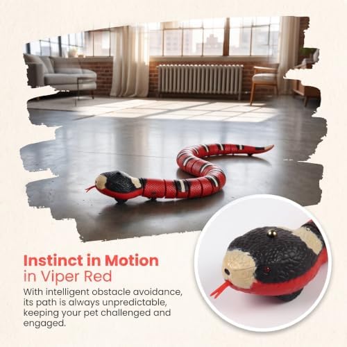 Electric Snake Toy for Cats & Dogs, Interactive Moving Cat Toy
