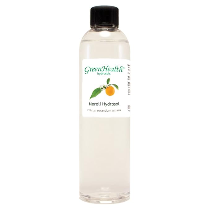 GreenHealth Neroli Hydrosol – 8 fl oz Floral Water for DIY Sprays, Room Mist & Home Fragrance – Not Essential Oil – Plastic Bottle with Cap