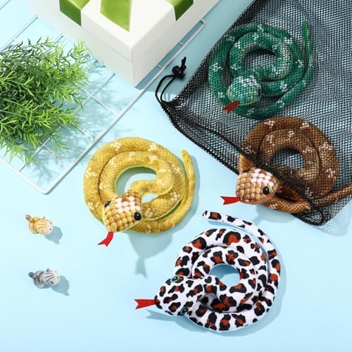 4 Pack Christmas Catnip Cat Toys, Snake Shape