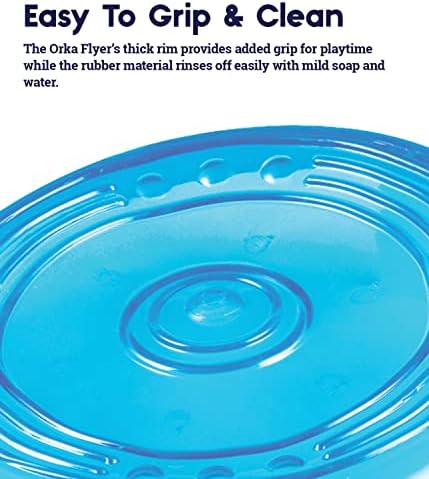 Petstages Orka Flyer Royal Blue Flying Disc Dog Fetch Toy