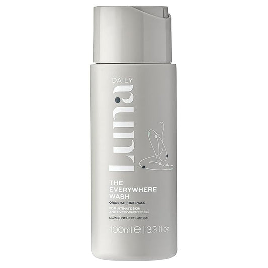 Luna Daily Mini Feminine Wash | Travel-Size Moisturizing & pH-Balanced Body Wash | Gentle, Nourishing Cleanser for Sensitive Skin | Pregnancy-Safe Formula, 100ml