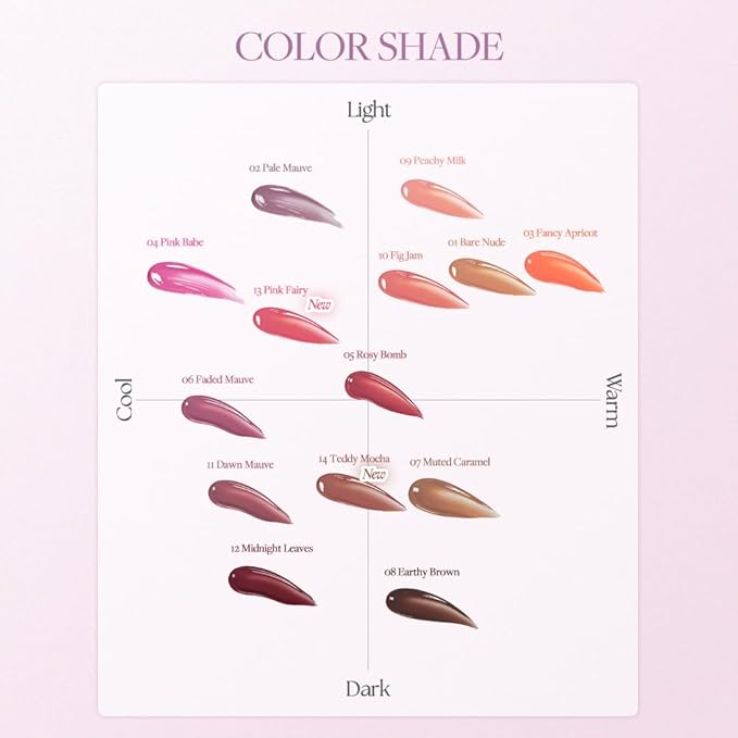 Heart Percent Dote On Mood One Way Glowy Tint, Glass-like High Shine Glossy Finish w/Long-Lasting Luminous Color Lip Stain for Glowy Look, #04. Pink Babe
