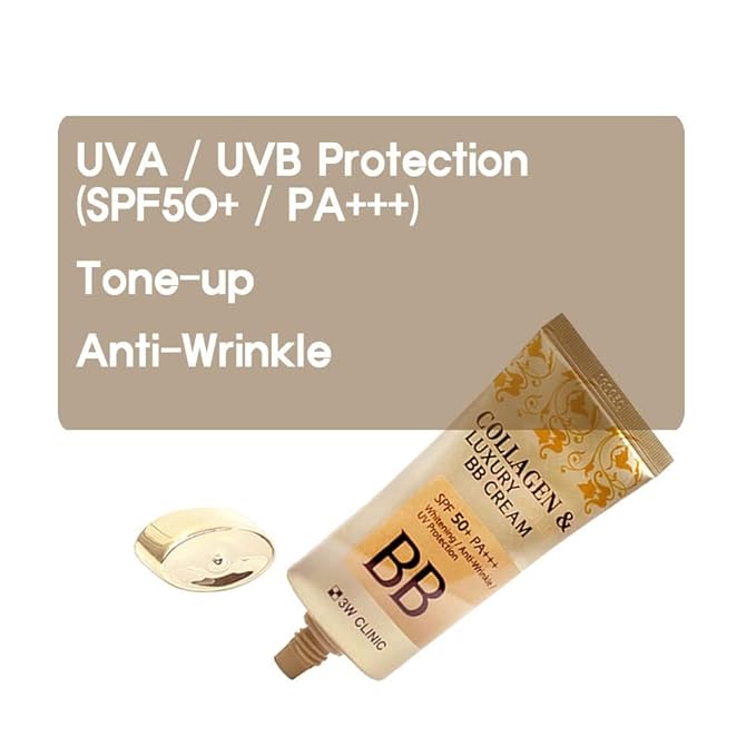 V22 Korea Collagen & Luxury Gold BB Cream SPF50+/PA+++ Say goodbye to blemishes and uneven skin tone - 1.69Oz