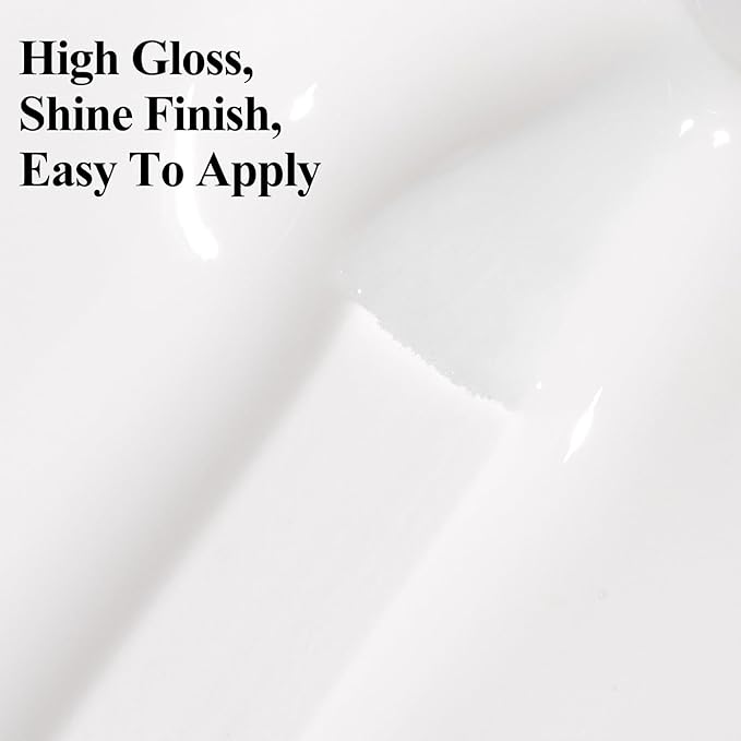 Quick Dry White Nail Polish, Air Fast Drying Sheer Milky White Regular Color Nail Art Polish Natural Translucent Nail Lacquer Water Based Nail Polish Fingernails No Required UV LED 12ML