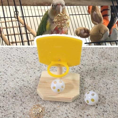 QBLEEV Bird Basketball Toy, Parrot Activity & Foraging Training Toys Set