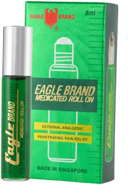 3 Packs - Twin Green Roll On Essential - Sau Chai Dau LAN Con O Xanh - 8mL per Bottle x 6 Bottles per Order - Made in Singapore