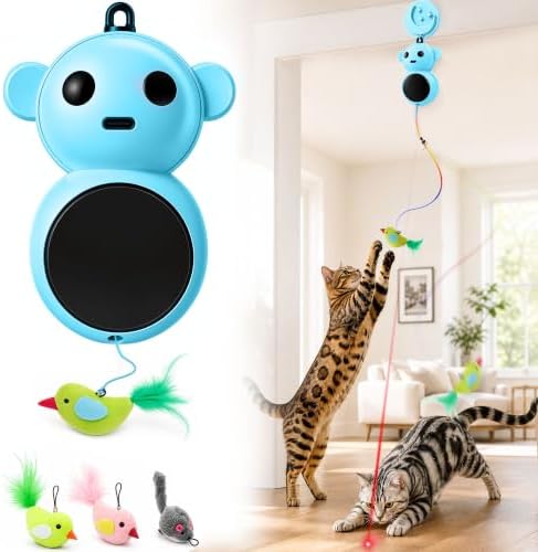 Interactive Cat Toys with Automatic Feather Flying Bird for Bored Adult Cat