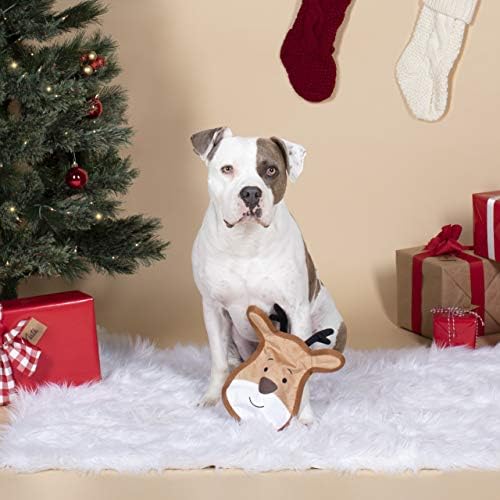 Fringe Studio Plush Dog Toy, Reindeer Face (729027)